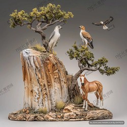 鸟群盘旋在高加索山脉上空，我看见了纸人偶的影子…