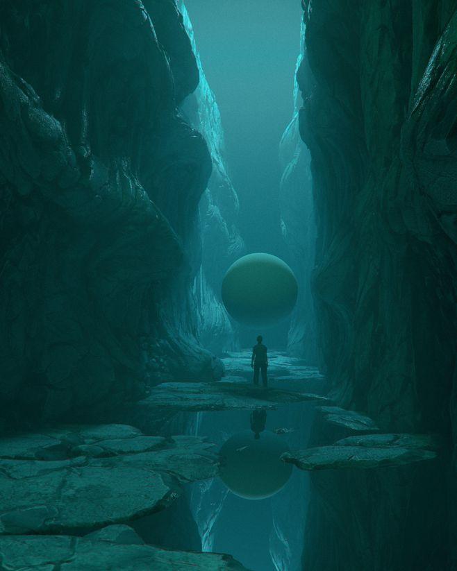 湖心孤岛丨镜像人与空棺的哲学隐喻