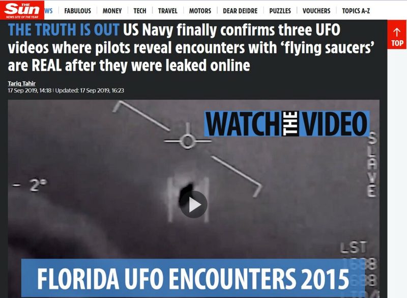 阿拉伯海的神秘呼唤｜Tic Tac UFO的目击故事