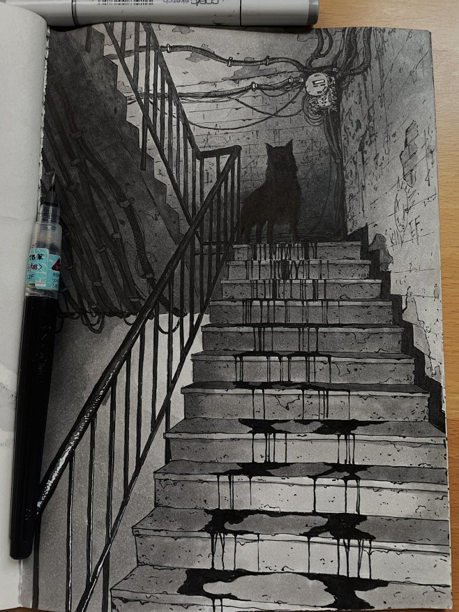 黑色羽毛—地下河道中的空间折叠 黑色羽毛—地下河道中的空间折叠