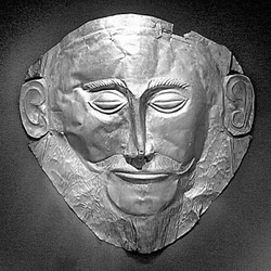 石刻发光阿尔卑斯金面具·在时光裂缝中闪烁的文明密码