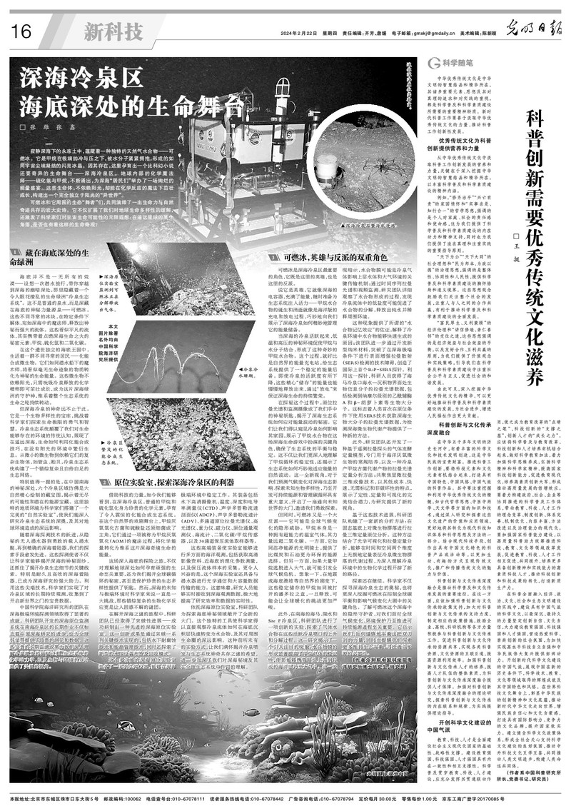 海底冷泉中的神秘光环·未知孢子的启示