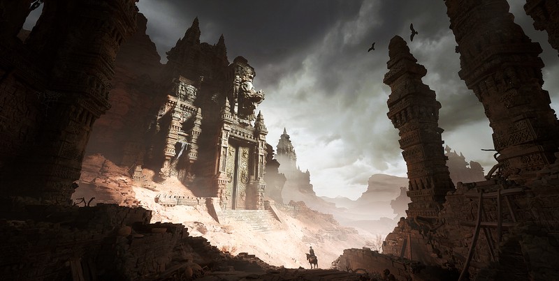 在时光的沙丘上寻找古老的秘密·荒漠遗迹巨型鳞片逆向阴影