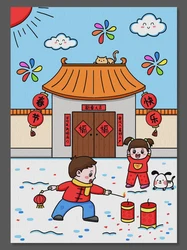 老李头的红纸摊