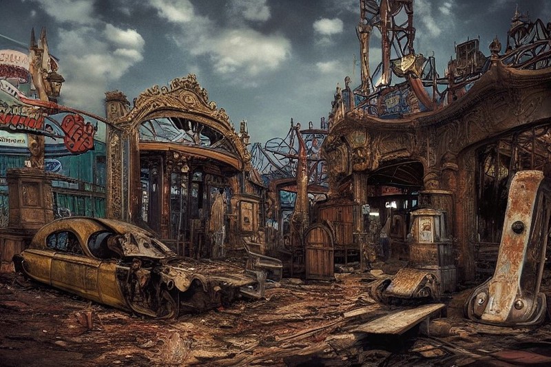 废弃游乐园中的红雾之谜—一个无法翻译的故事