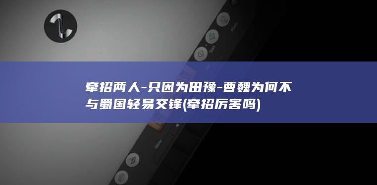 牵招两人-只因为田豫-曹魏为何不与蜀国轻易交锋 (牵招厉害吗)(图1)