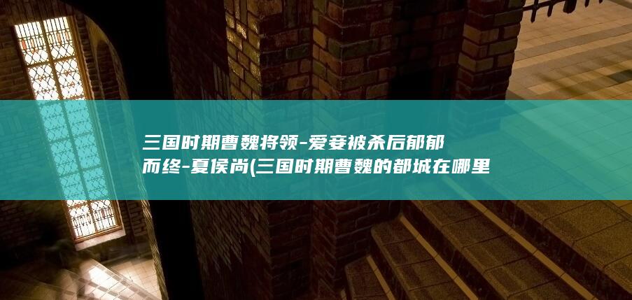 三国时期曹魏将领-爱妾被杀后郁郁而终-夏侯尚 (三国时期曹魏的都城在哪里)(图1)
